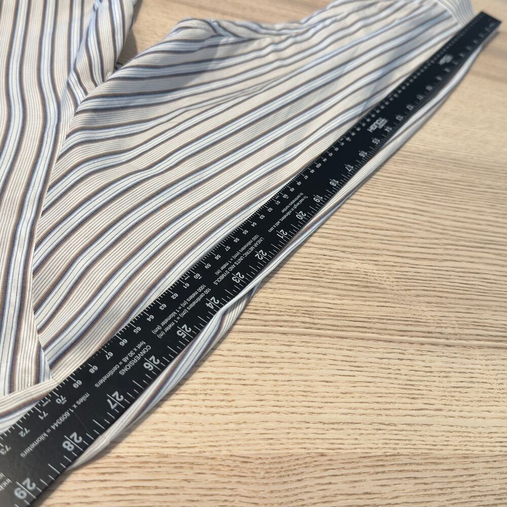 Isaia Napoli Long Sleeve Dress Shirt Mens 17 / 43 Striped Cotton Button Front - Picture 15 of 16